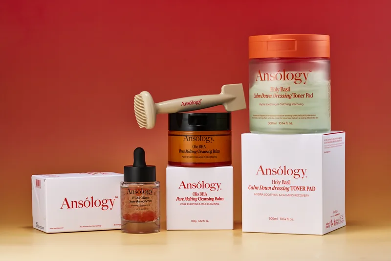 Gamme Ansólogy : sérum, baume et toner pads